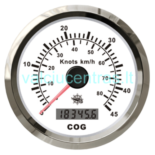 Spidometras su kompasu ir GPS 0-45 mazgų Nr.5 Spidometras su kompasu ir GPS 0-45 mazgų Nr.5
